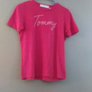 Tommy Hilfiger 100% cotton red T size small.